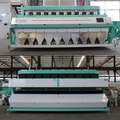 CCD 10 Chutes Classificador óptico de cores para cereais Nozes Feijões